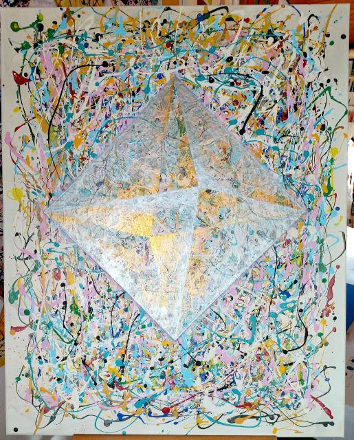 Geheimer Platz; Pastell; 70 x 50 cm