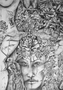 BROKEN MIND · Zeichnung · Format: 42 x 29,7 cm