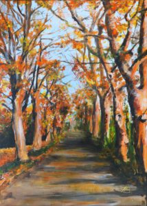 GOLDENER WEG · Acryl auf Leinwand · Format: 70 x 50 cm