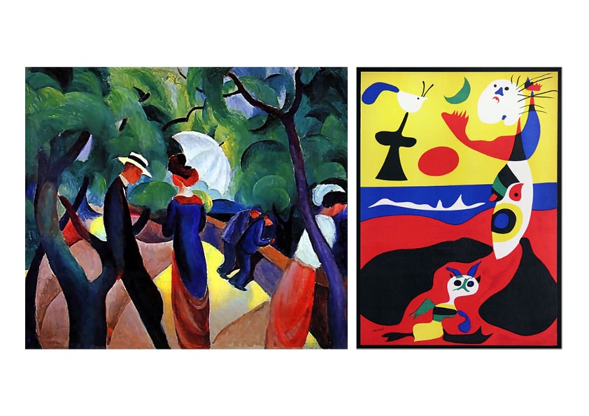 BASIS-VORLAGE: GEMÄLDE VON MACKE UND MIRÓ
